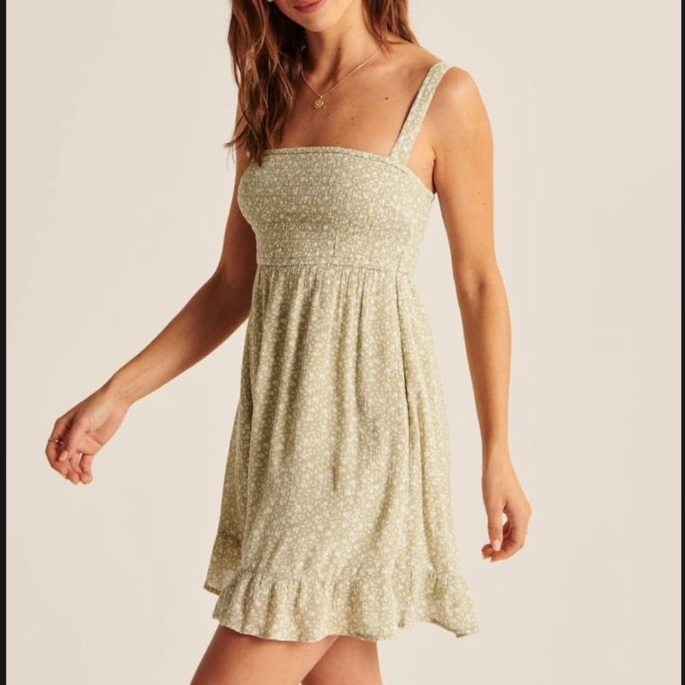 Abercrombie Smocked Square neck Mini Dress